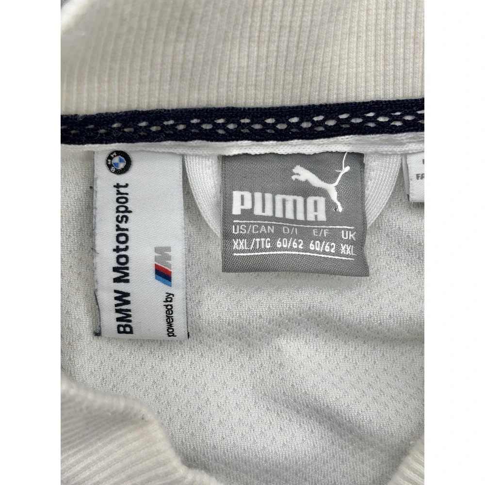 PUMA x BMW Motorsport Full Zip Track Jacket White Navy Men's XXL